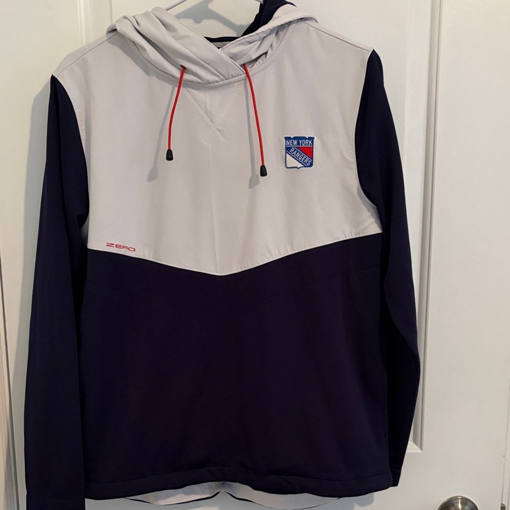 Zero Restriction New York Rangers Men's Navy and White Hoodie - S